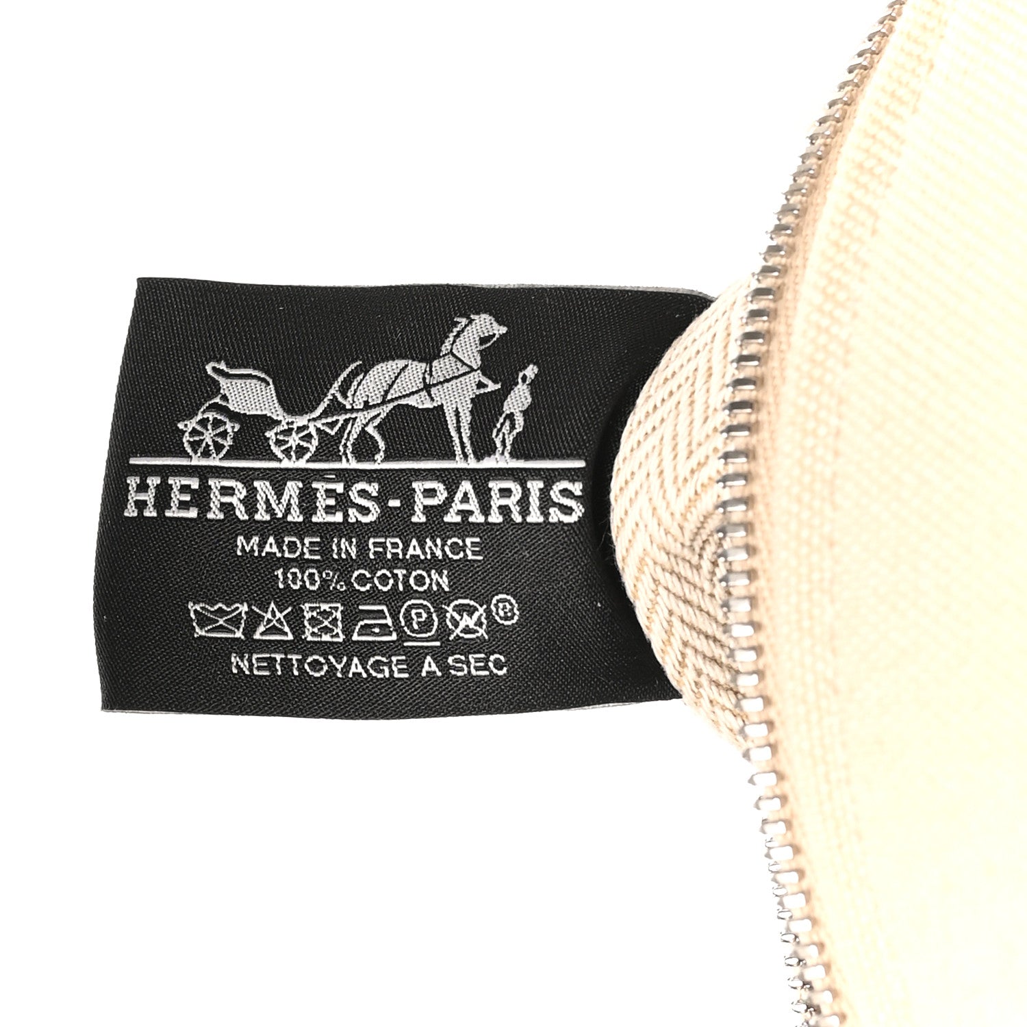 Hermes Canvas Large Bride-A-Brac Pouch Natural 6 of 9