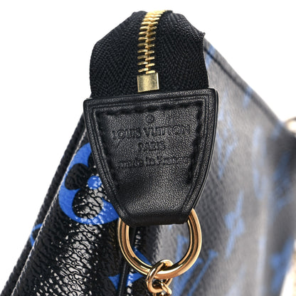 Louis Vuitton Colored Monogram Mini Pochette Accessories Blue Black 7 of 9