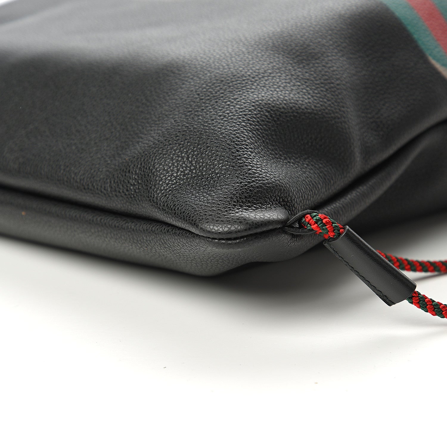 Gucci Calfskin Logo Drawstring Backpack Black 10 of 12