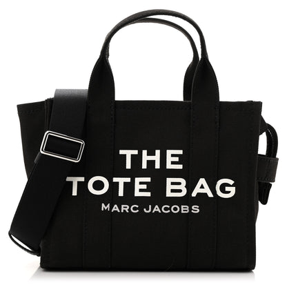 Marc Jacobs Cotton Canvas Small The Traveler Tote Bag Black 1 of 13