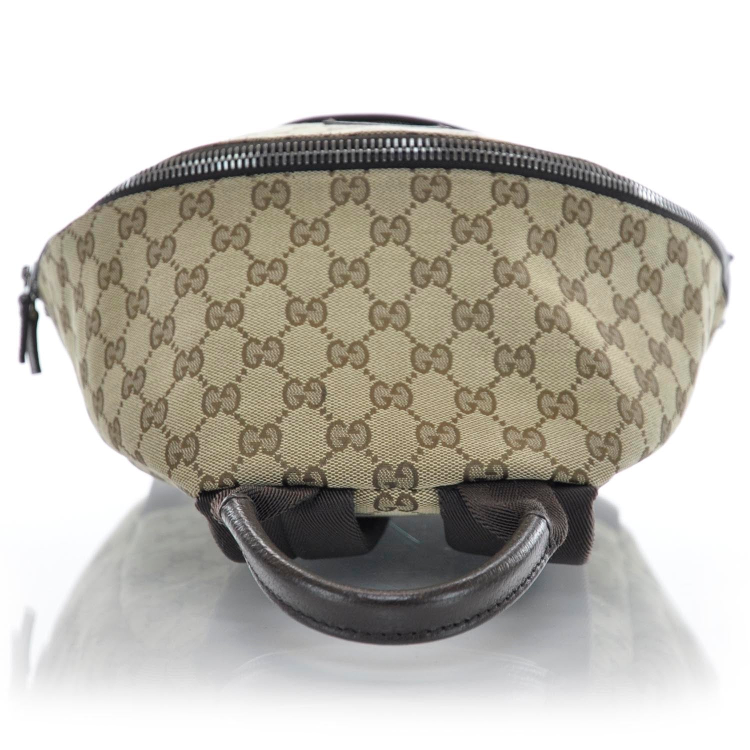 Gucci GG Monogram Web Medium Classic Backpack Brown 5 of 11