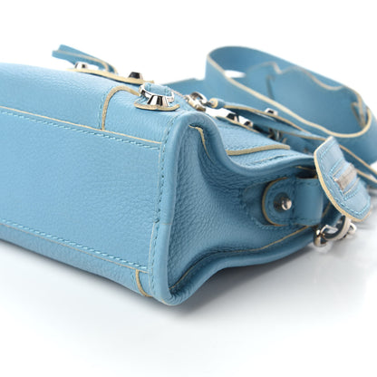 Balenciaga Supple Grained Calfskin Classic Silver Hardware Highlight Mini City Bleu Caraibes 7 of 10