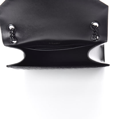 Saint Laurent Grain De Poudre Textured Mixed Matelasse Triquilt Medium Monogram Satchel Black 5 of 10