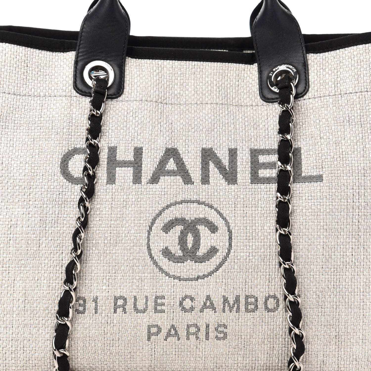 Chanel Canvas Medium Deauville Tote Grey 11 of 11