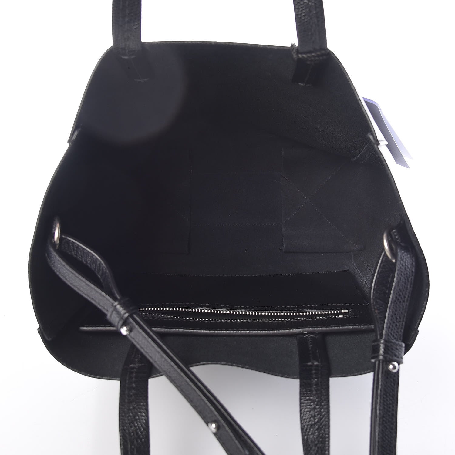Celine Grained Calfskin Small Vertical Cabas Black 7 of 10