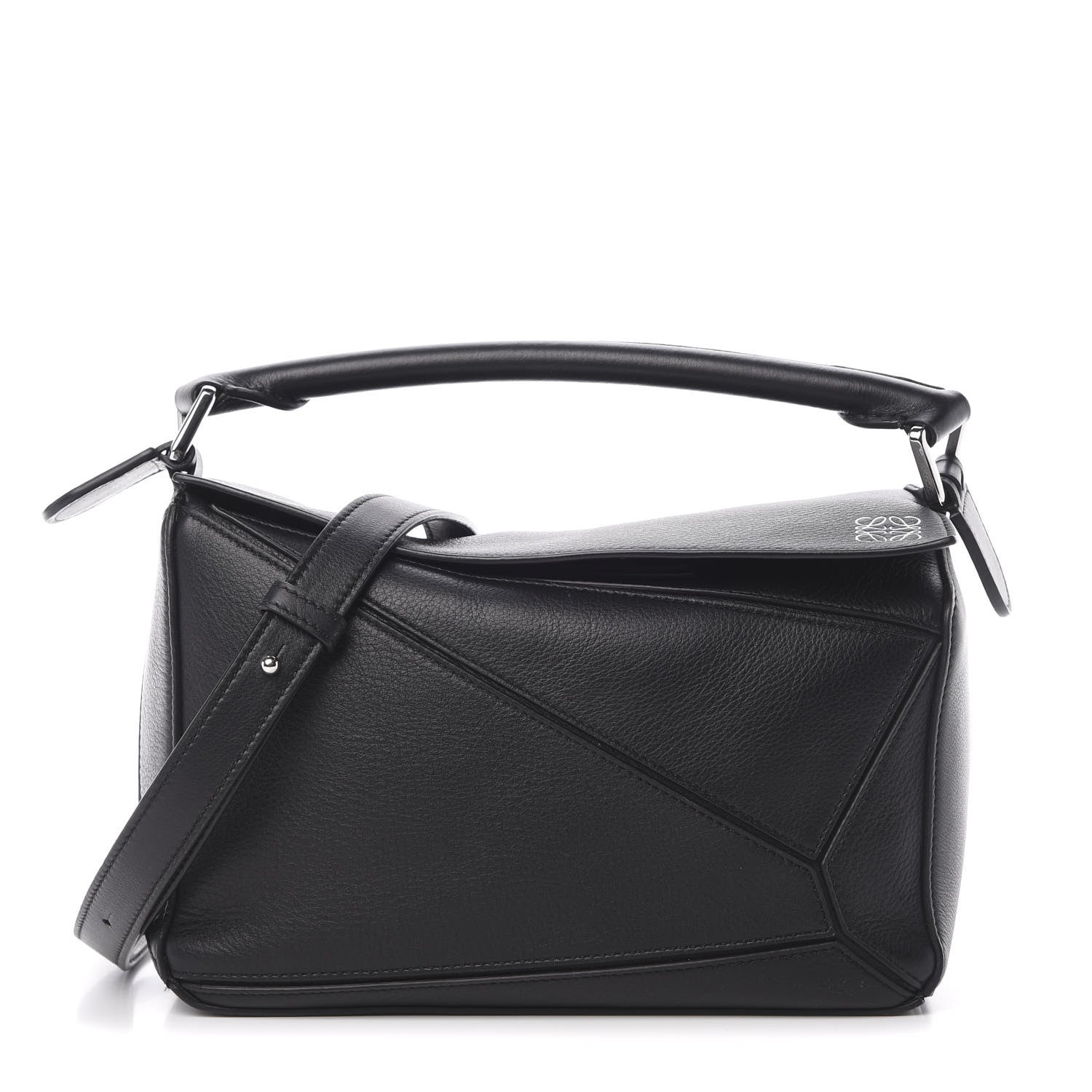 Loewe Calfskin Small Puzzle Bag Black 1 of 9