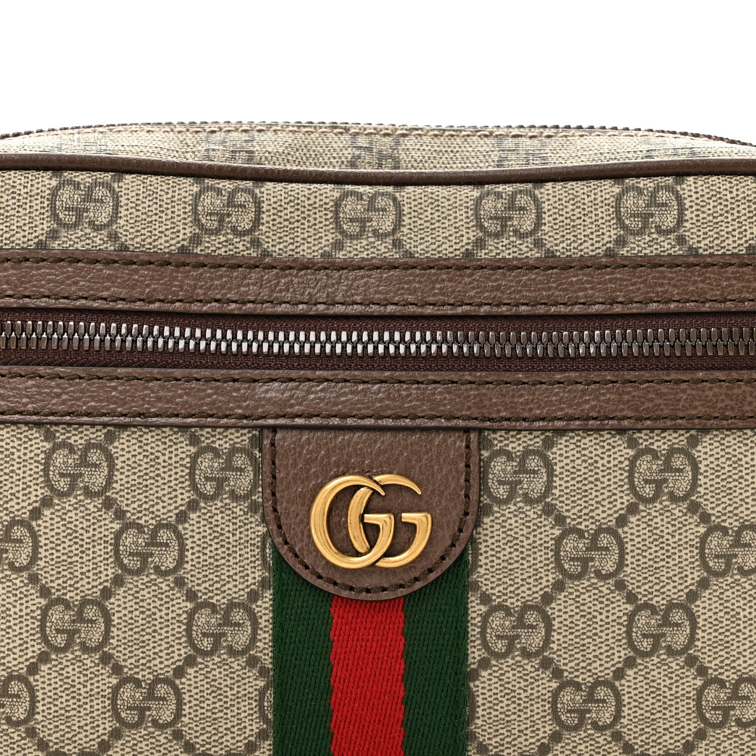 Gucci Soft GG Supreme Monogram Medium Ophidia Belt Bag Dark Brown 8 of 10