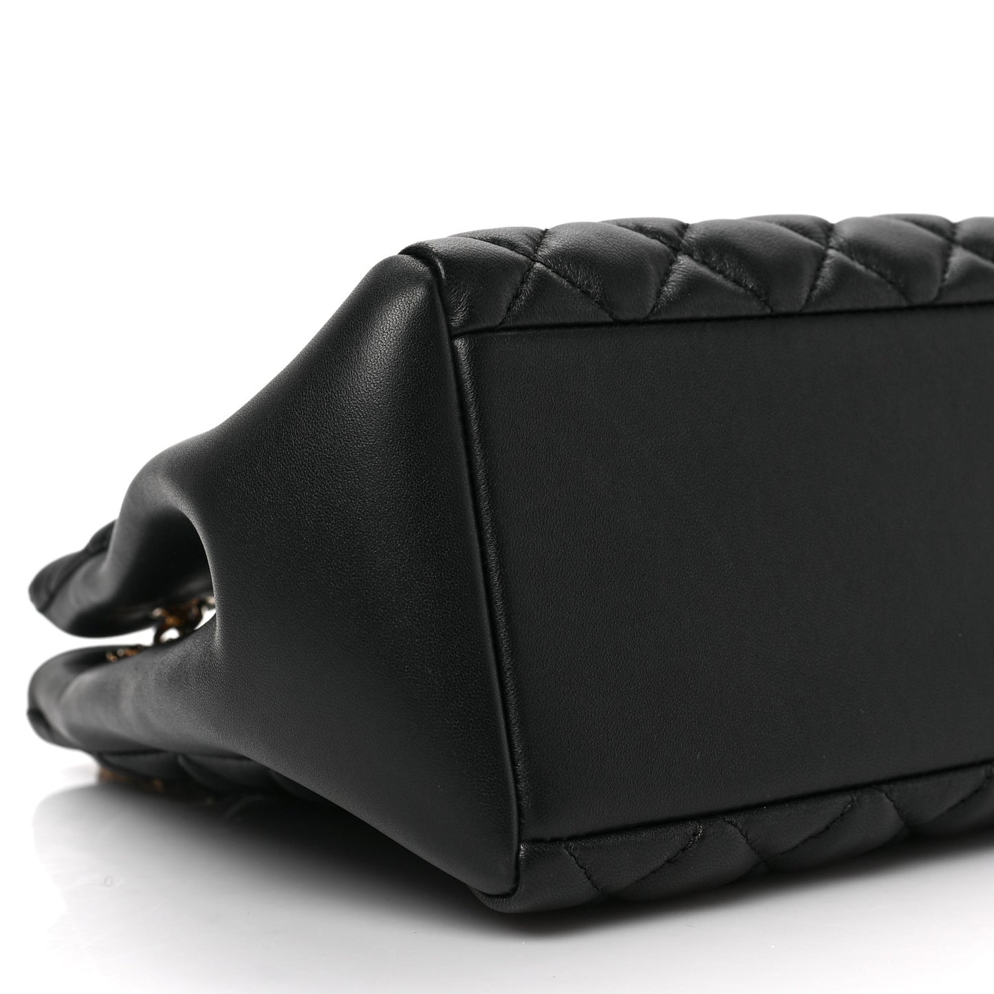 Nappa Quilted Medusa Chain Shoulder Bag Black