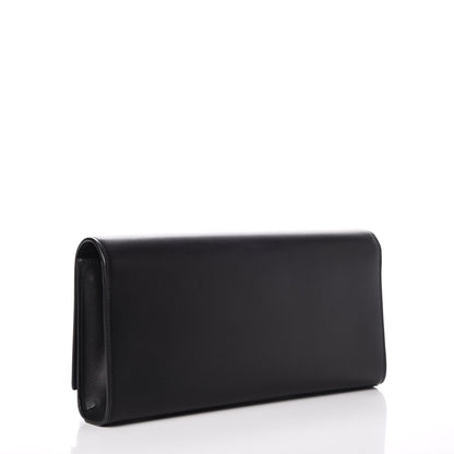 Saint Laurent Calfskin Classic Monogram Tassel Clutch Black 2 of 7