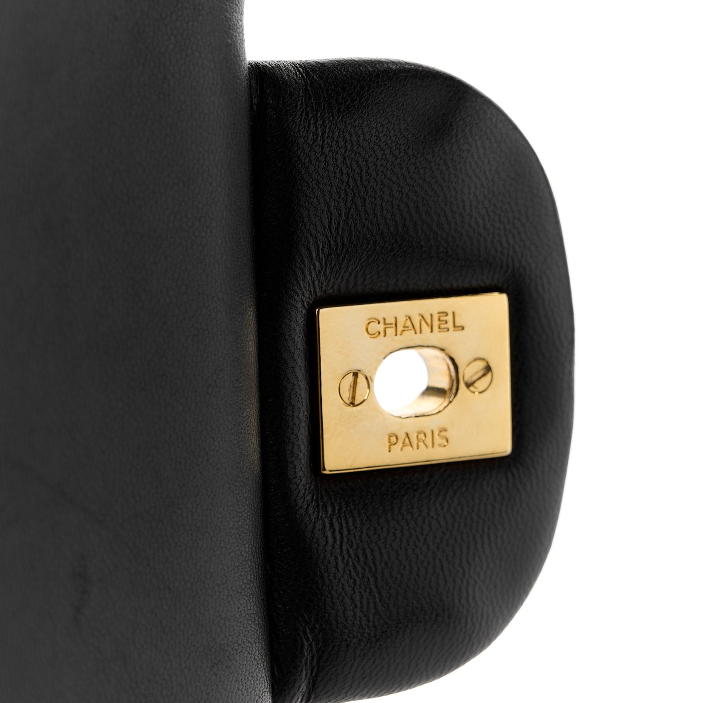 Lambskin Quilted Maxi Double Flap Black