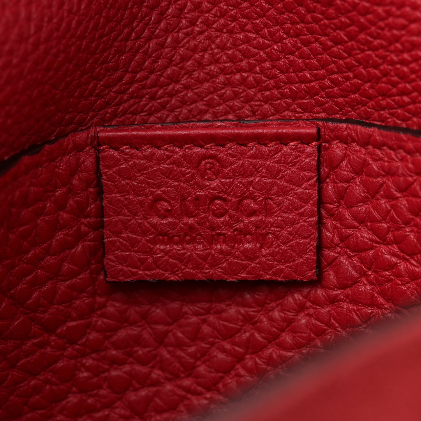 Grained Calfskin Large Bright Bit Flap Bag Red