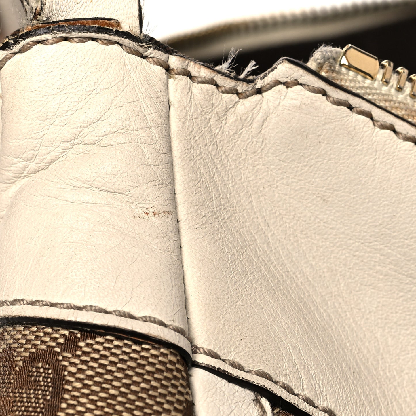 Monogram Large D Gold Hobo Off White