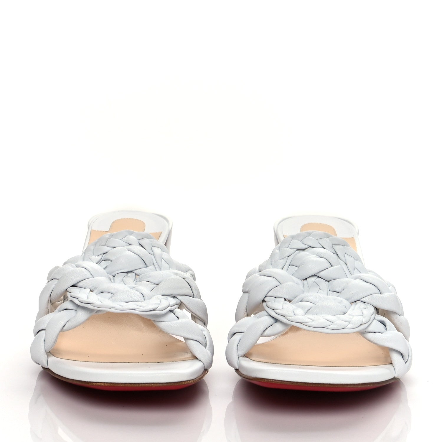 Christian Louboutin Nappa Marmela Mules 41 Bianco 2 of 8