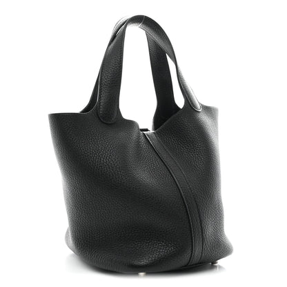 Hermes Taurillon Clemence Picotin Lock 18 PM Black Black 3 of 11