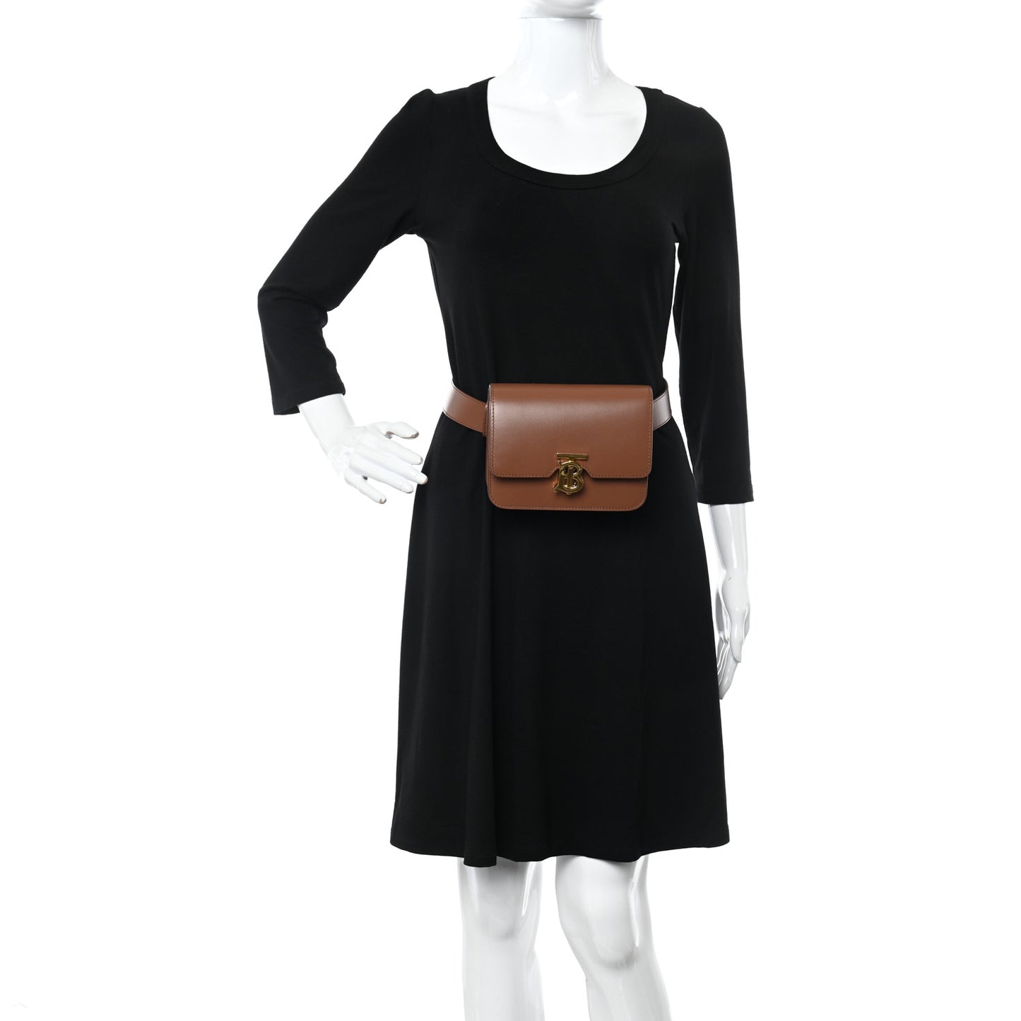 Calfskin TB Bum Bag Brown