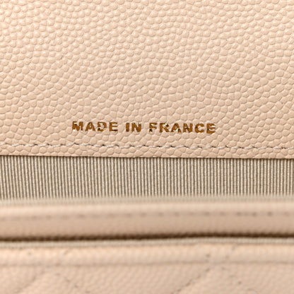 Chanel Caviar Quilted Flap Card Holder Wallet Light Beige 6 of 8