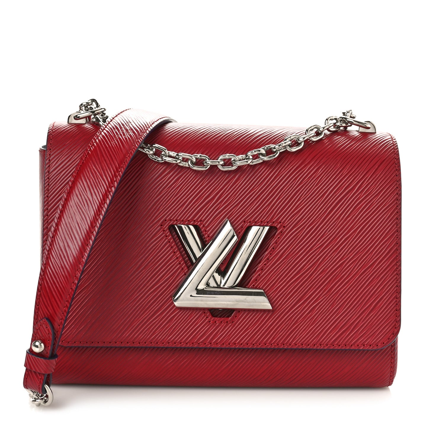 Epi Twist Top Handle Shoulder Bag MM Coquelicot