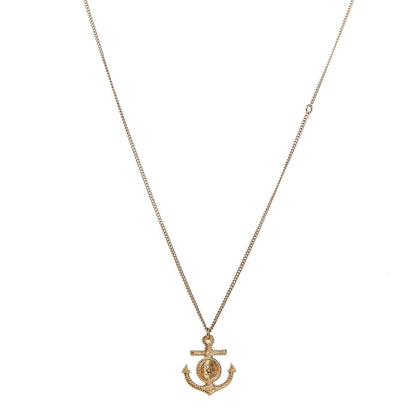 Chanel Anchor CC Pendant Necklace Gold 1 of 6