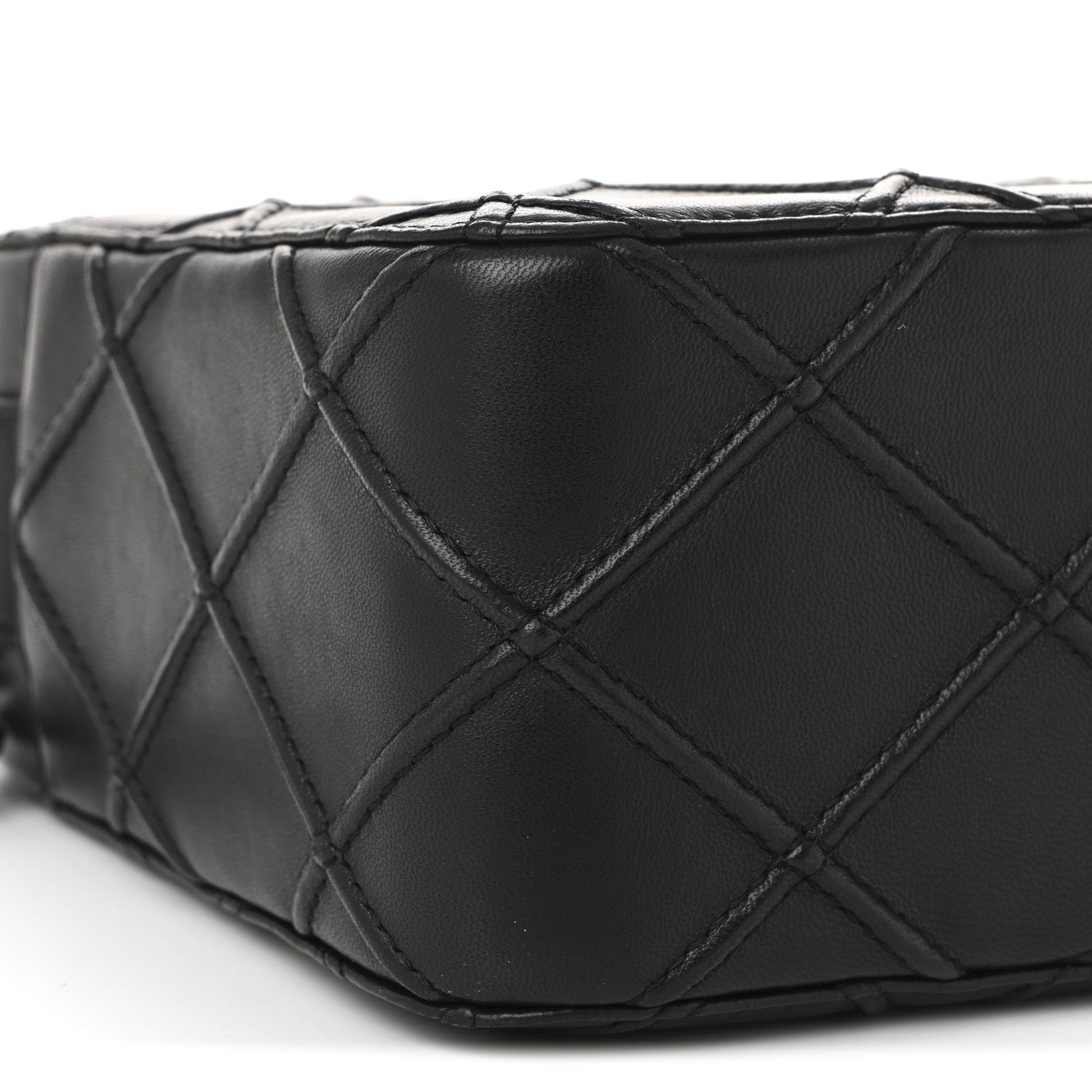 Chanel Lambskin Stitched Camera Case Black 10 of 12