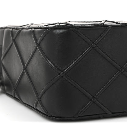 Chanel Lambskin Stitched Camera Case Black 10 of 12