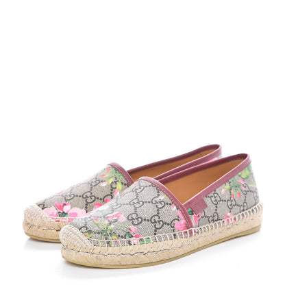 Gucci GG Supreme Monogram Blooms Espadrilles 36 Beige Multicolor Dry Rose 3 of 9