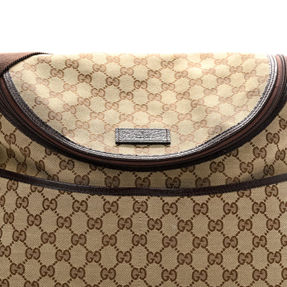 Gucci Monogram Natural Pigskin Large Diaper Bag Beige Ebony Cocoa Dark Chocolate 8 of 10