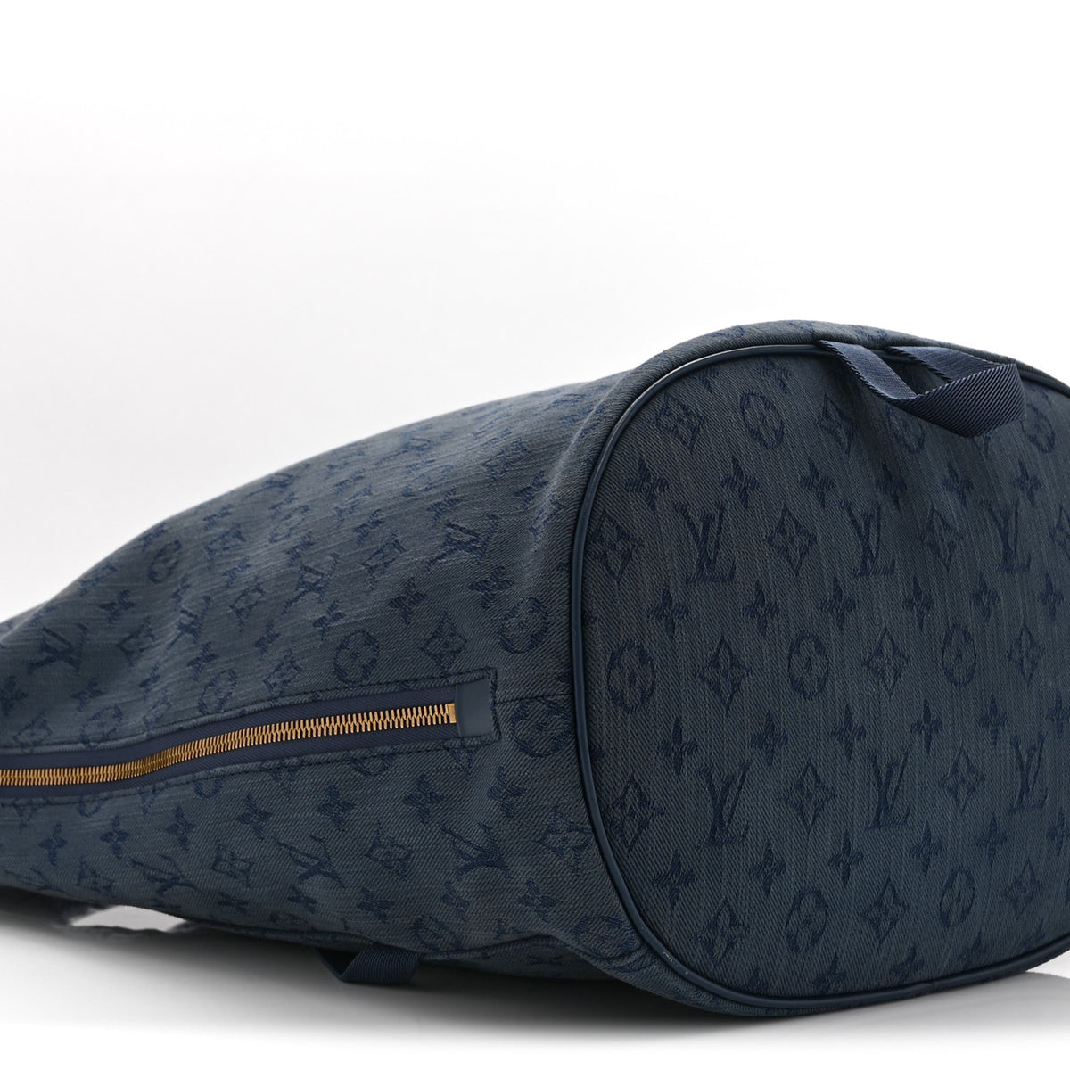 Monogram Denim Chalk Backpack Navy