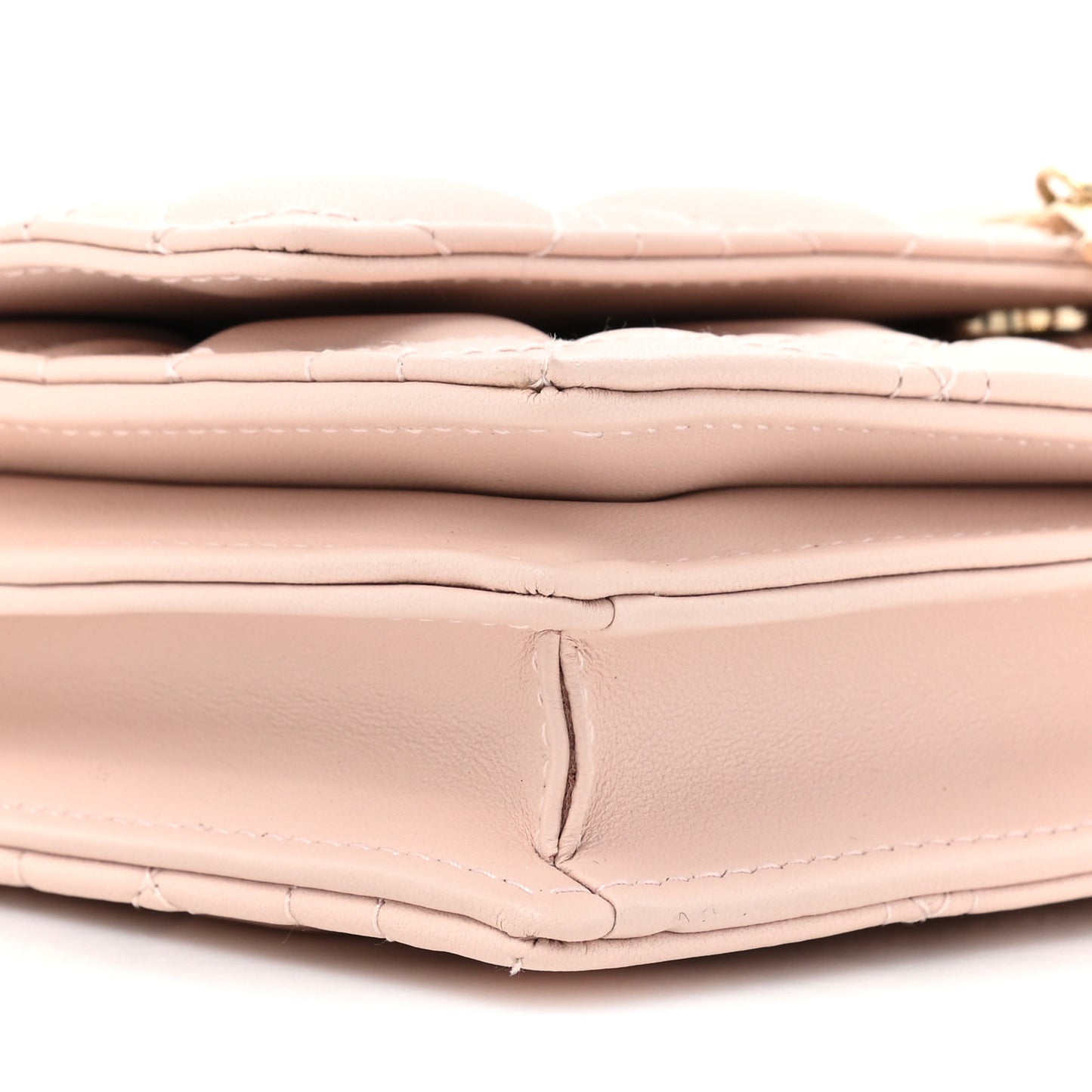 Lambskin Cannage Mini My Dior Top Handle Clutch Rose Poudre