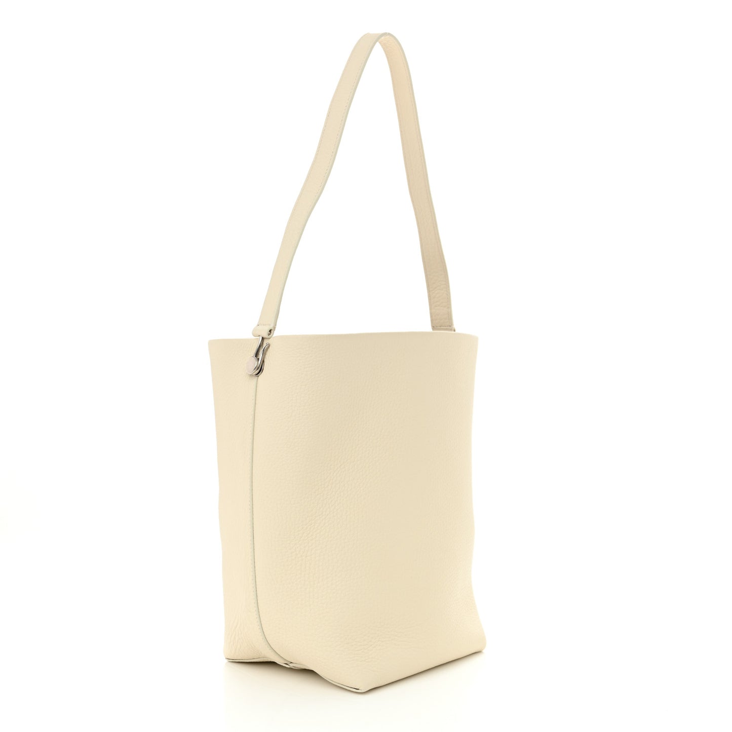 Grained Calfskin Medium N/S Park Tote Ivory