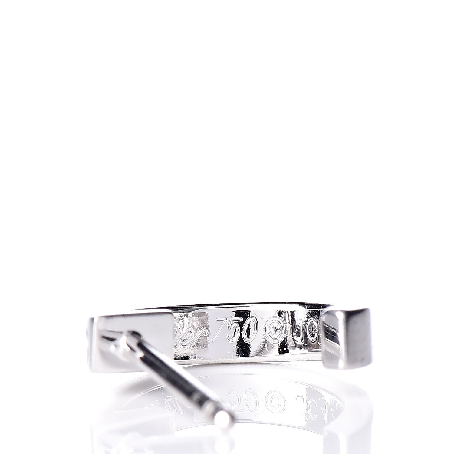 Cartier 18K White Gold Small LOVE Hoop Earrings 4 of 4