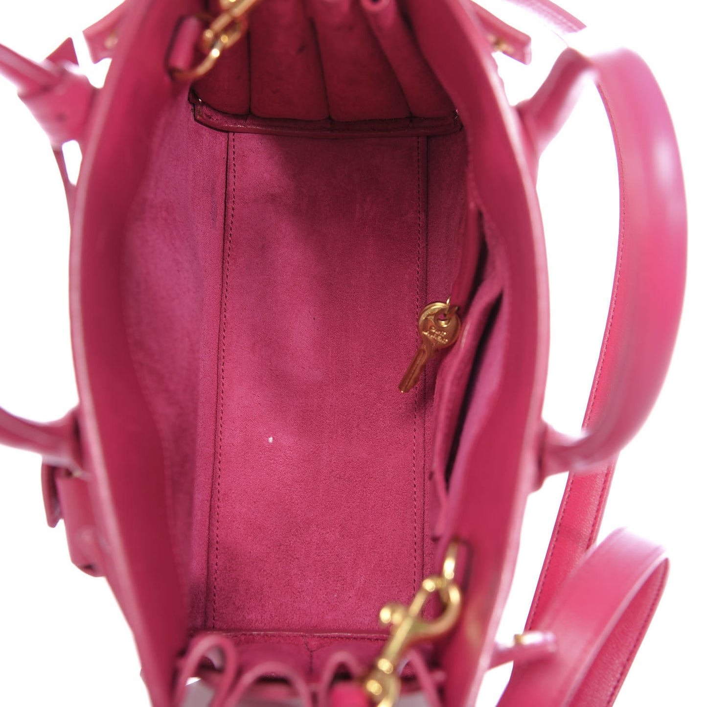 Calfskin Nano Sac De Jour Lipstick Fuchsia