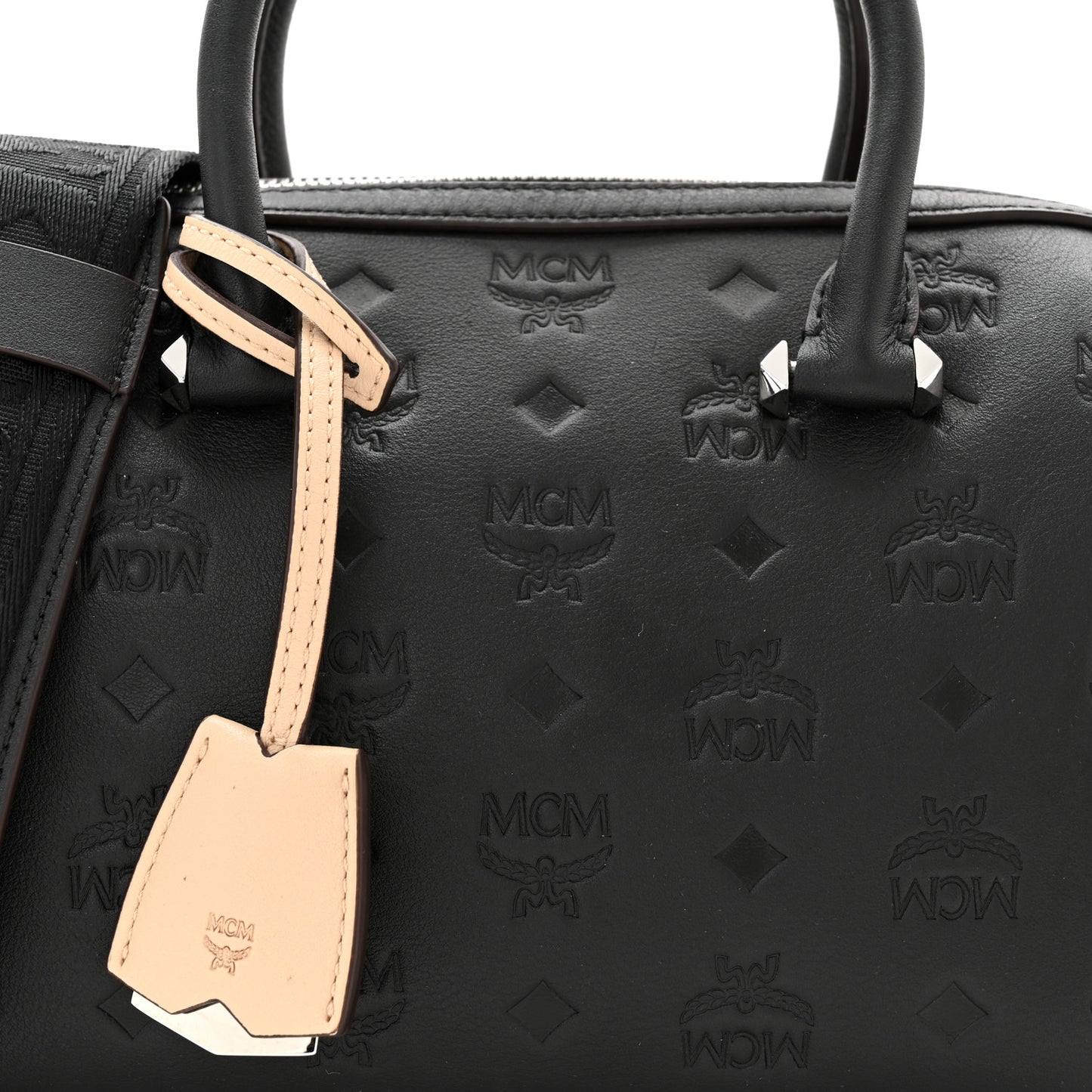 Calfskin Ottomar Monogram Essential Boston Bag Black