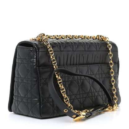 Christian Dior Lambskin Cannage Large Caro Bag Black 3 of 12