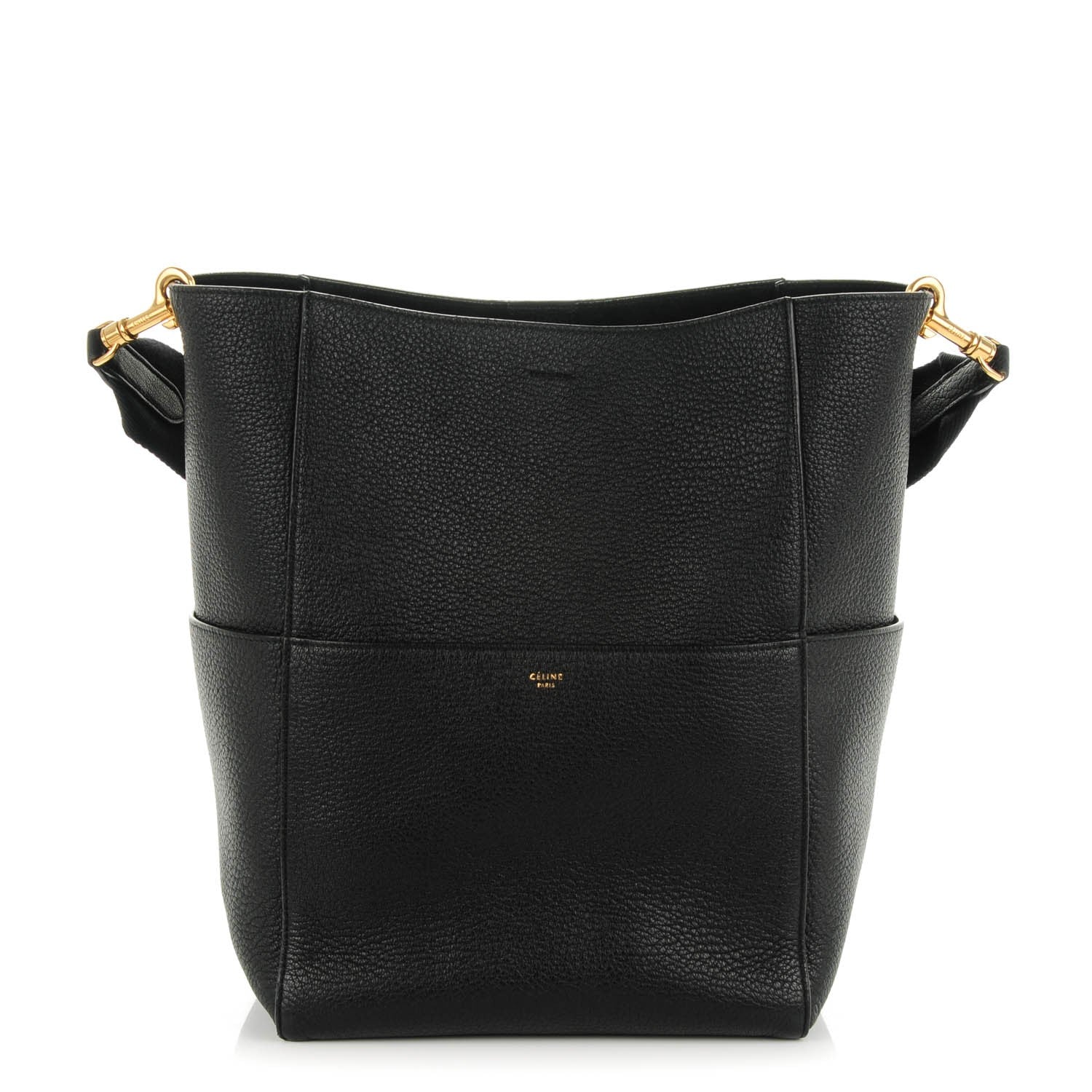 Celine Goatskin Sangle Bucket Bag Black 1 of 7