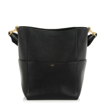 Celine Goatskin Sangle Bucket Bag Black 1 of 7