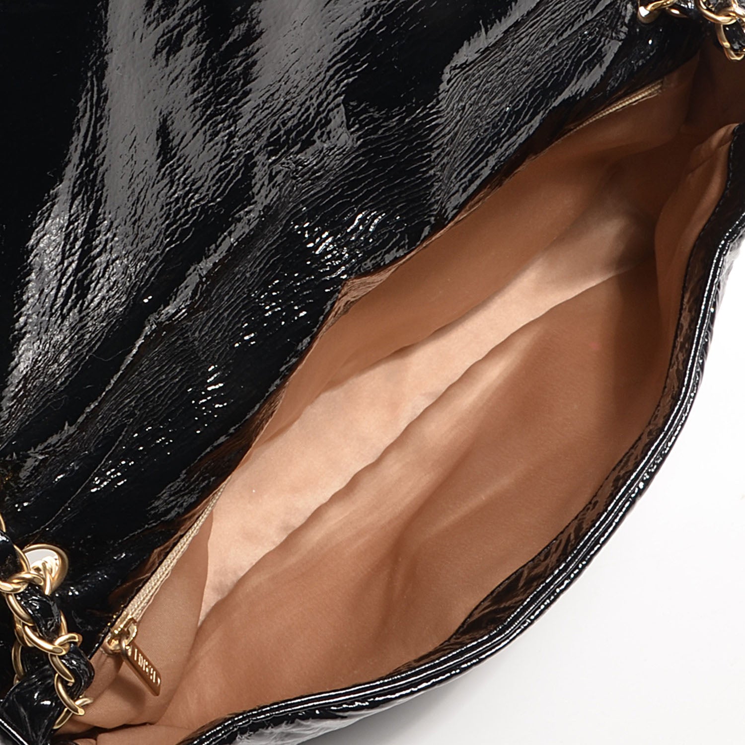 Chanel Vinyl Rock and Chain Medium Flap Black 7 of 7