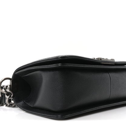 Chanel Caviar Chevron Quilted Medium Boy Flap Black 9 of 10