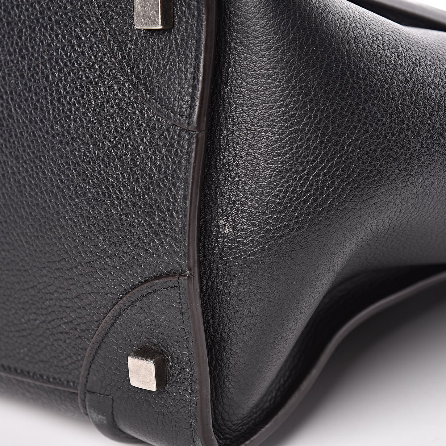 Drummed Calfskin Mini Luggage Black