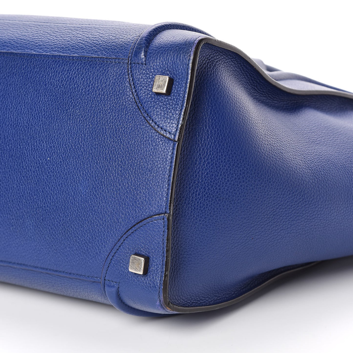 Drummed Calfskin Mini Luggage Indigo