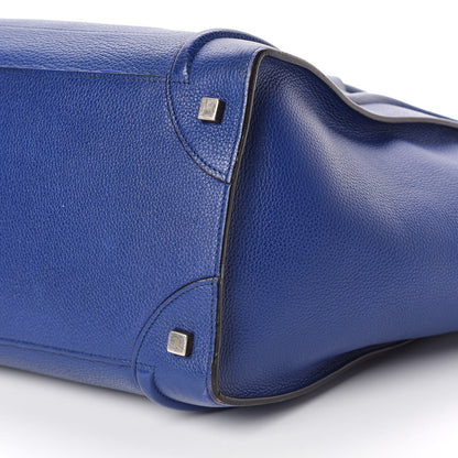 Celine Drummed Calfskin Mini Luggage Indigo 6 of 9