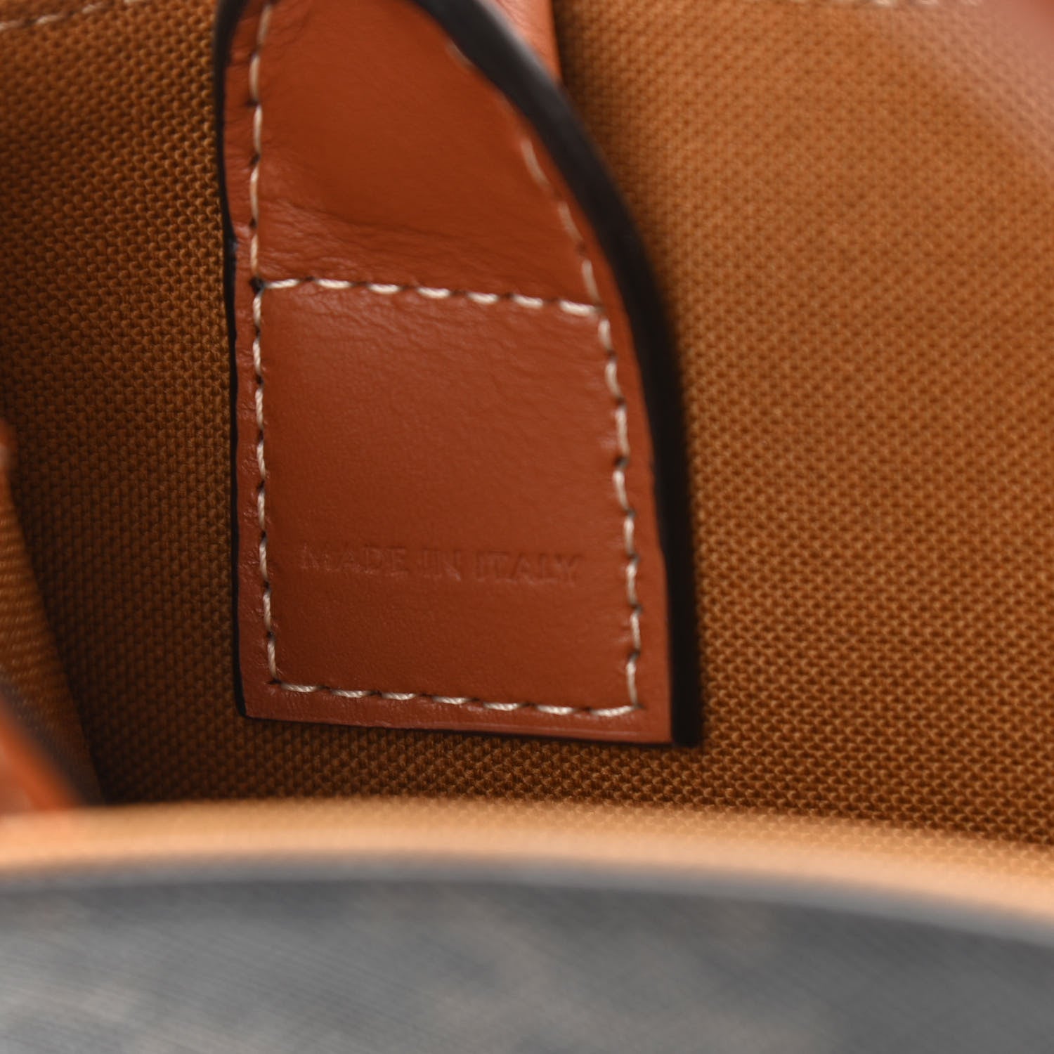 Celine Triomphe Canvas Calfskin Mini Vertical Cabas Tan 6 of 9