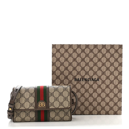 Gucci X BALENCIAGA BB Supreme Monogram Web Ophidia Crossbody Wallet Beige New Acero 13 of 13