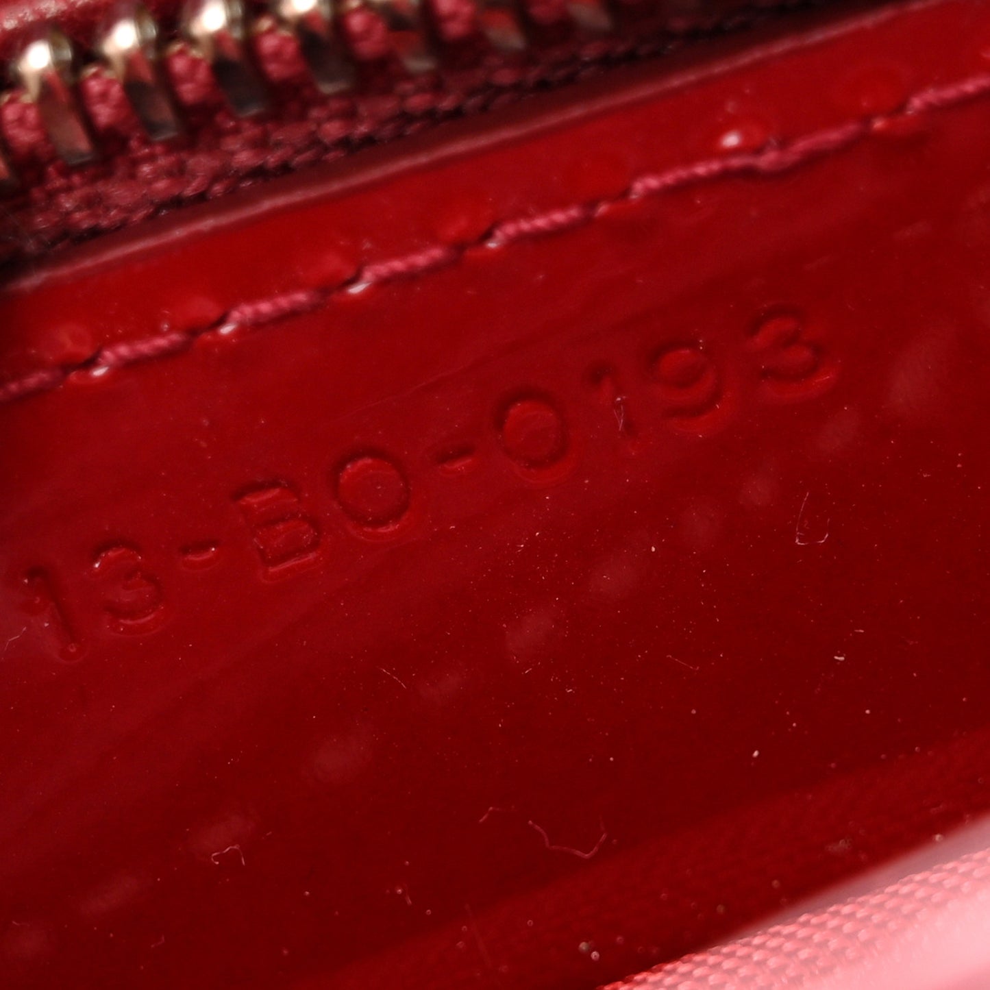 Patent Cannage Medium Lady Dior Red