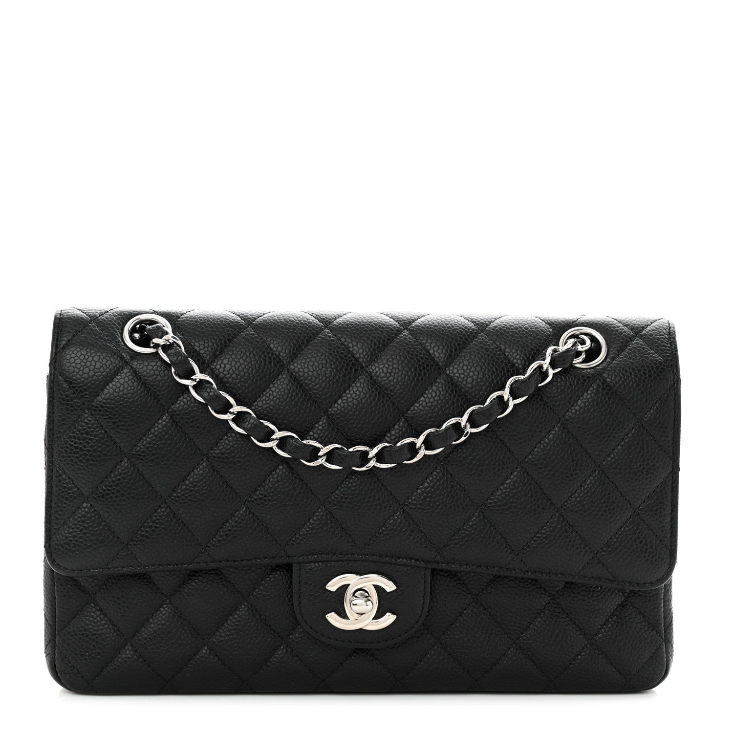 Chanel Caviar Quilted Medium Double Flap Black 1 of 10