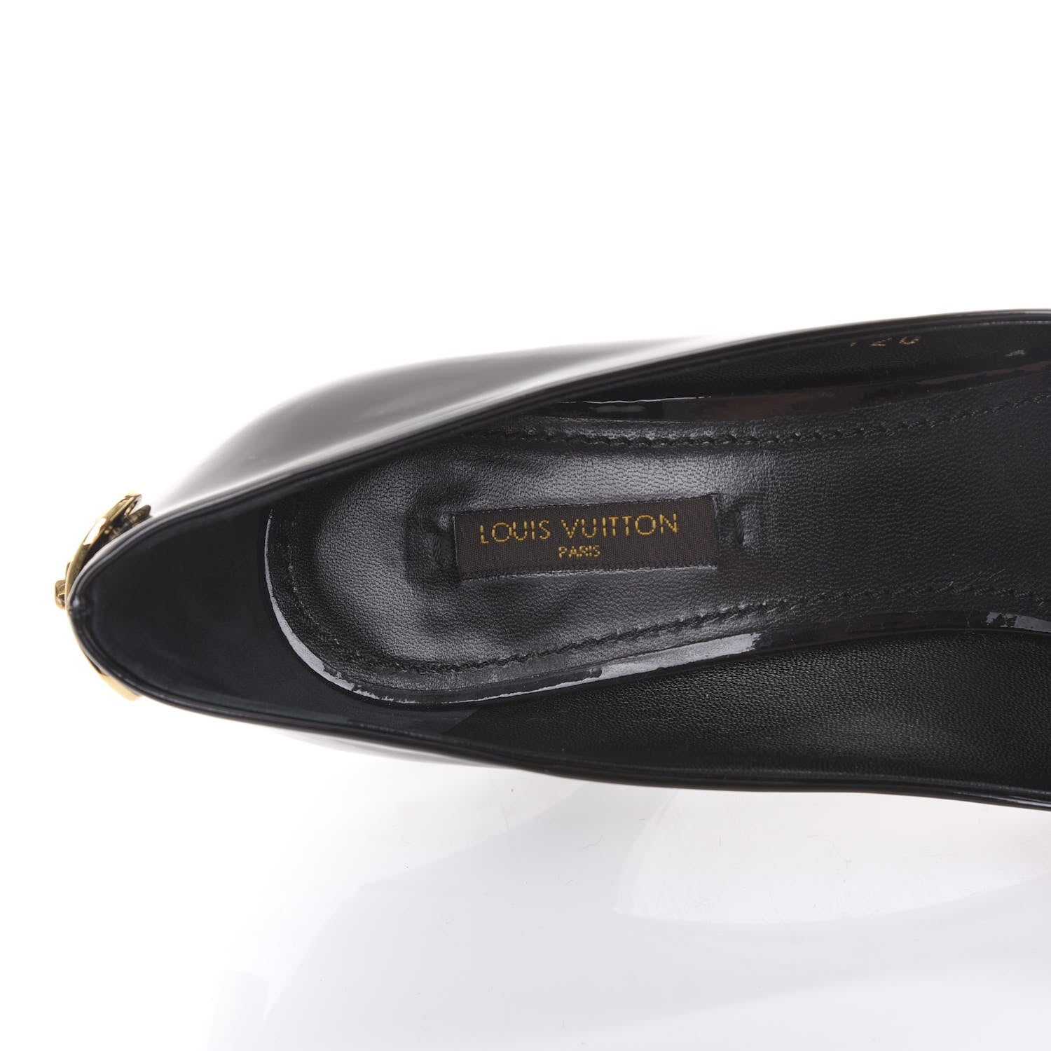 Louis Vuitton Patent Oh Really Peep Toe Pumps 36.5 Black 7 of 9