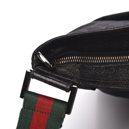 Gucci Monogram Web Medium Double Pocket Messenger Bag Black 8 of 14