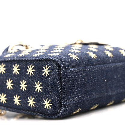 Christian Dior Denim Embroidered Star Lady D-Joy Blue 9 of 11