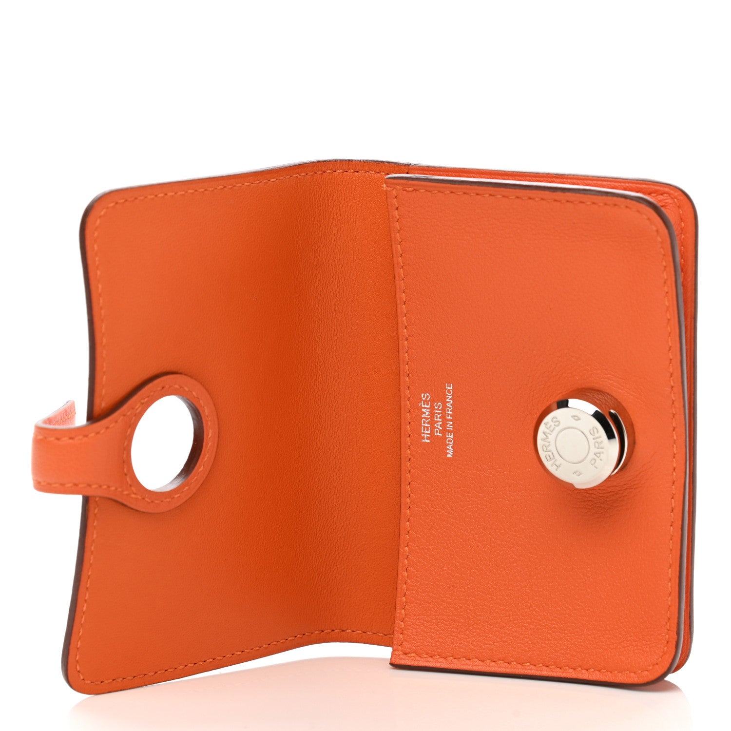 Hermes Evercolor Dogon Card Case Orange 5 of 8