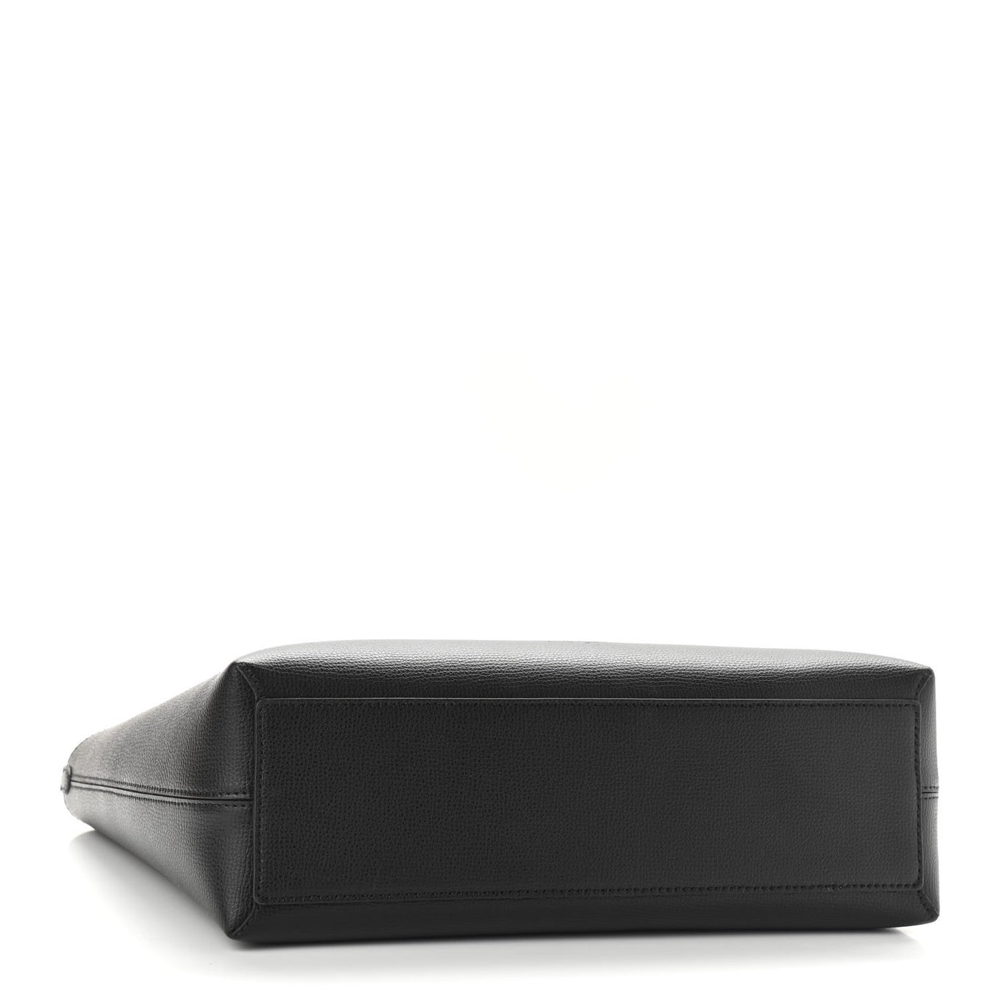 Grainy Calfskin Haymarket Check Small Reversible Tote Black