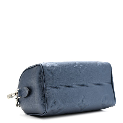 Louis Vuitton Metallic Empreinte Monogram Giant Speedy Bandouliere 20 Navy Nacre 4 of 11